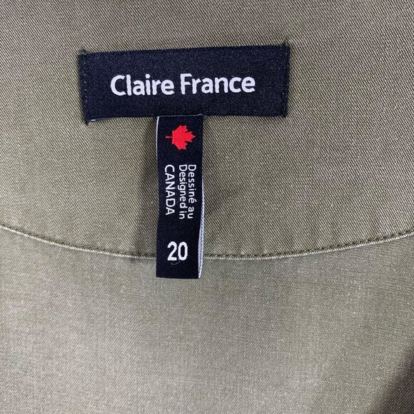 plus size sleeveless Button tank top tunic style  green size 20 Claire France - Picture 2 of 15